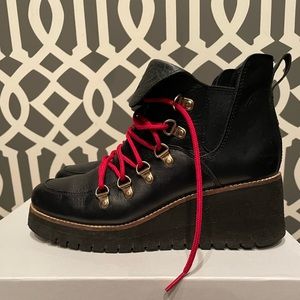 Cole Haan Black Boots with Red Accents